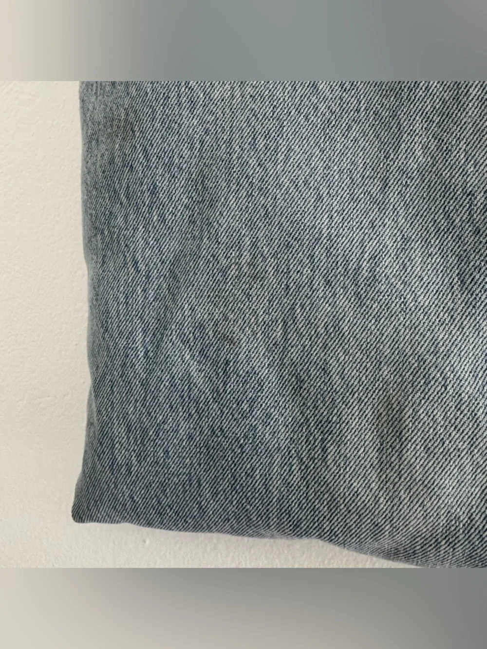 Levi’s Upcycled Handmade Denim Pillow Cover Blue Pockets Quilted Americana 18x20